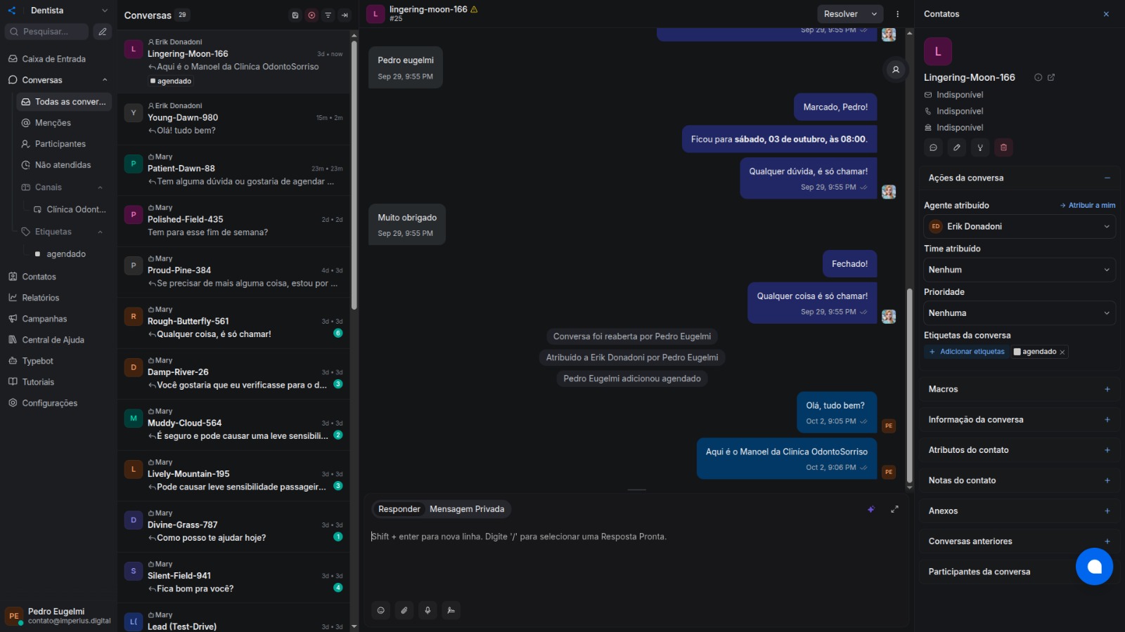 Plataforma Imperius Digital de Atendimento e Conversas com IA